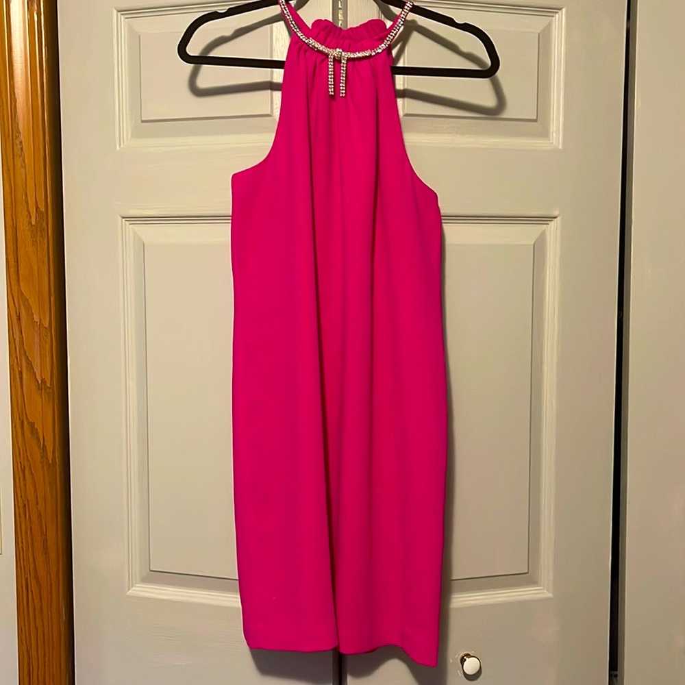Trina Turk hot pink cocktail dress
